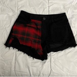 Punk Rave Slit Checkered Shorts-SOLD